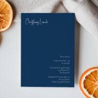 Navidades modernos | Invitación al almuerzo azul