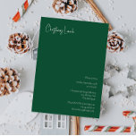 Navidades modernos | Invitación al almuerzo verde<br><div class="desc">Navidades modernos | la invitación al almuerzo verde es perfecta para tu minimalista y elegante bienvenida de vacaciones de boho verde y blanco. La caligrafía escrita a mano, mínima y caprichosa, es delicada y rústica, aunque elegante y elegante. Encontrará que todo lo relacionado con este producto es editable, así que...</div>