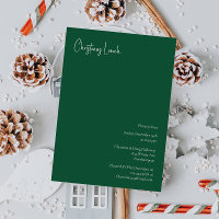 Navidades modernos | Invitación al almuerzo verde