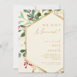Navidades modernos | Invitación Cream Elopement