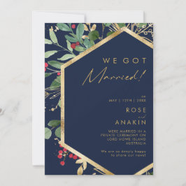 Navidades modernos | Invitación de Elopement de la