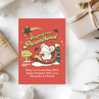 Navidades modernos Invitación de embarazo infantil