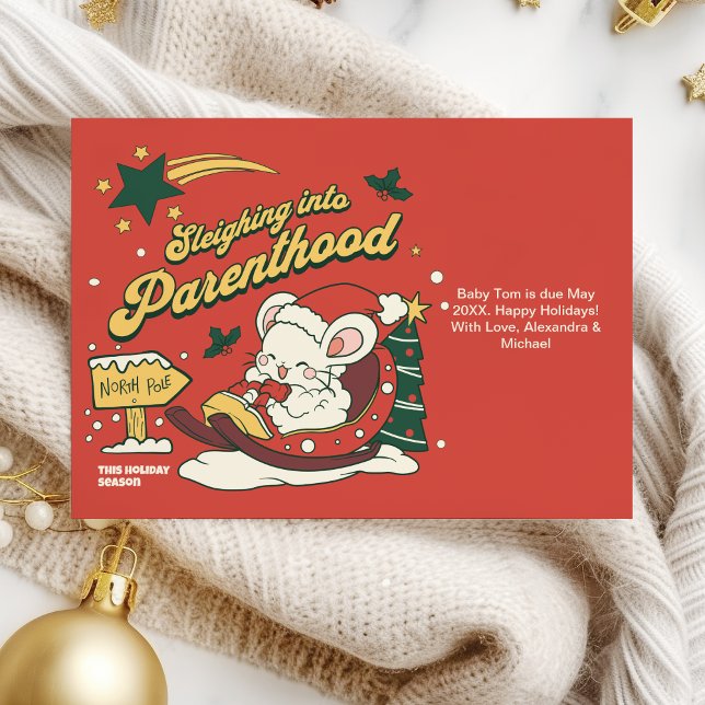 Navidades modernos Invitación de embarazo infantil (Subido por el creador)