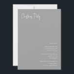 Navidades modernos | Invitación de Silver Party<br><div class="desc">Navidades modernos | la invitación a la fiesta de plata es perfecta para tu minimalista y chic saludo de vacaciones de boho plata y blanco. La caligrafía escrita a mano, mínima y caprichosa, es delicada y rústica, aunque elegante y elegante. Encontrará que todo lo relacionado con este producto es editable,...</div>