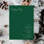 Navidades modernos | Invitación del Partido Verde<br><div class="desc">Navidades modernos | la invitación de fiesta verde es perfecta para tu minimalista y elegante bienvenida de vacaciones de boho verde y blanco. La caligrafía escrita a mano, mínima y caprichosa, es delicada y rústica, aunque elegante y elegante. Encontrará que todo lo relacionado con este producto es editable, así que...</div>