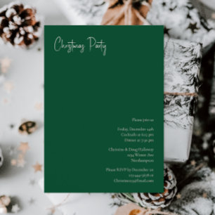 Navidades modernos Invitación del Partido Verde