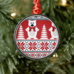 Navidades modernos Ornamento de punto de Snowman<br><div class="desc">Diseños modernos y únicos,  de moda y modernos de punto de Christma Snowman: tazas,  medias,  camisetas,  sudaderas y más. Embarque en este memorable evento con sus seres queridos y amigos y disfrute de uno de nuestros diseños de punto de vacaciones de moda para una Feliz Navidad</div>