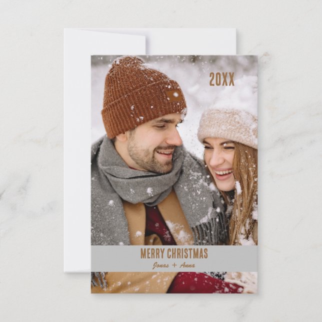 Navidades modernos y elegantes de diseño fotográfi (Anverso)