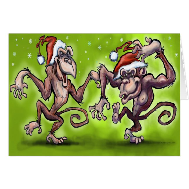 Navidades Monkey Elves (Anverso (Horizontal))