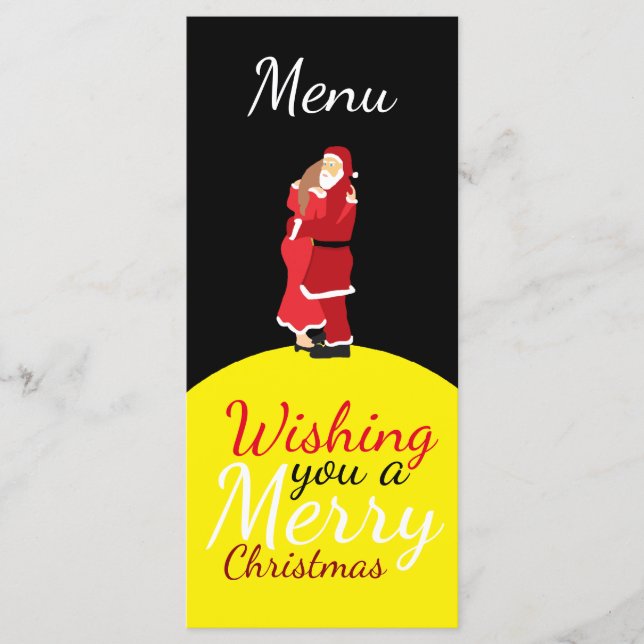 Navidades Moon Te Deseamos Un Feliz Menú De Navida (Anverso)