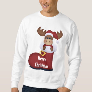 Navidades Moose personalizado sudadera