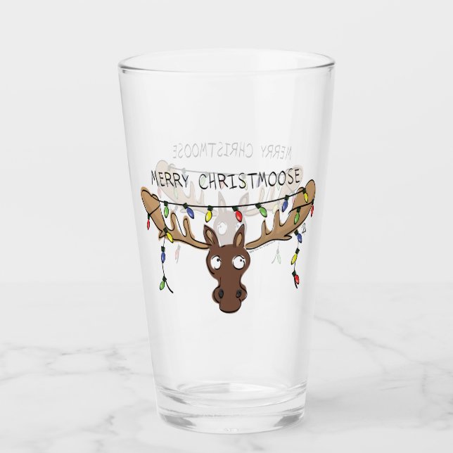 Navidades Moose, un animal festivo gracioso (Anverso)