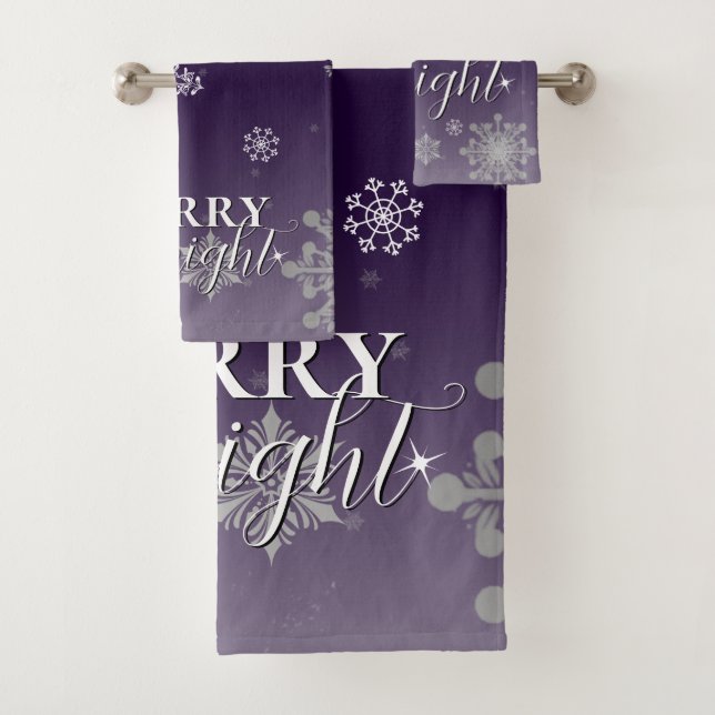 Navidades morado y brillante de copos de nieve (In situ)