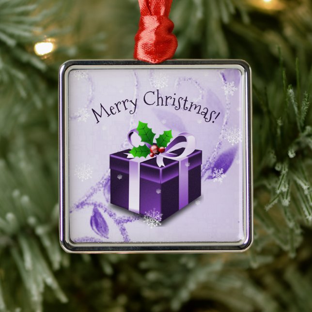 Navidades morados dan adorno cerámico (Árbol)