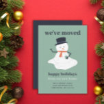 Navidades mueven Invitación Snowman lindo feriado<br><div class="desc">Navidades temen mover tarjeta de invitación con un lindo muñeco de nieve derritiéndose. Diseñado e ilustrado con amor por Kristine Lee Designs www.kristineleedesigns.com</div>