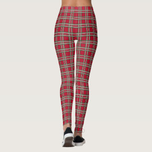Navidades mujeres Red Plaid Pants Leggings