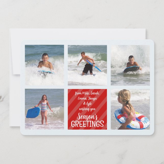 Navidades Multi 5 Cardenal rojo Collage de fotos (Anverso)