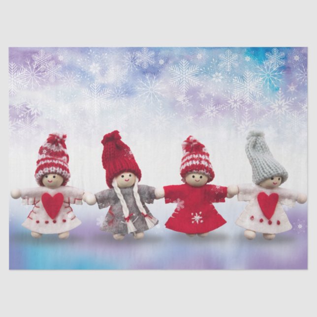 navidades muñecas papel tisular (Anverso)