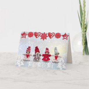 navidades muñecas tarjetas de felicitación