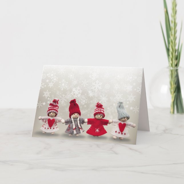 navidades muñecas tarjetas de felicitación (Anverso)