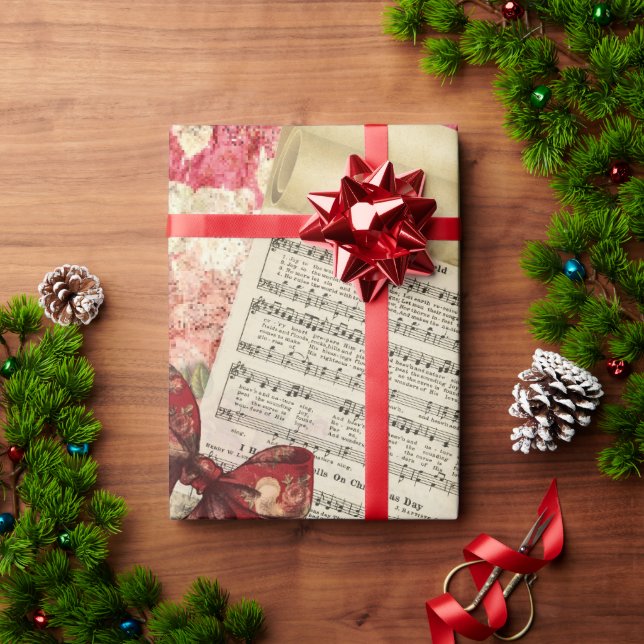 Navidades musicales envolviendo papel (Regalo de vacaciones)