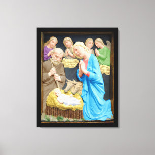 Navidades Natividad Escena de impresión de lienzo