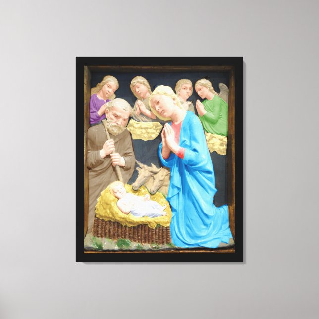 Navidades Natividad Escena de impresión de lienzo  (Anverso)