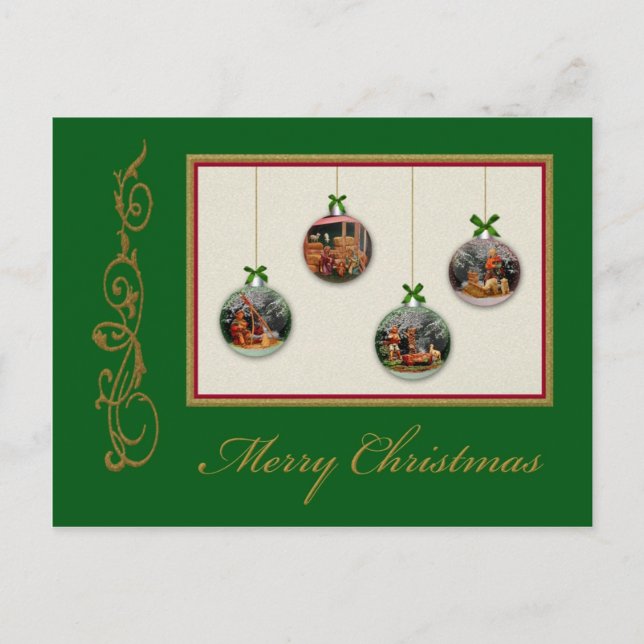 Navidades Natividad Escenas Personalizable postal (Anverso)
