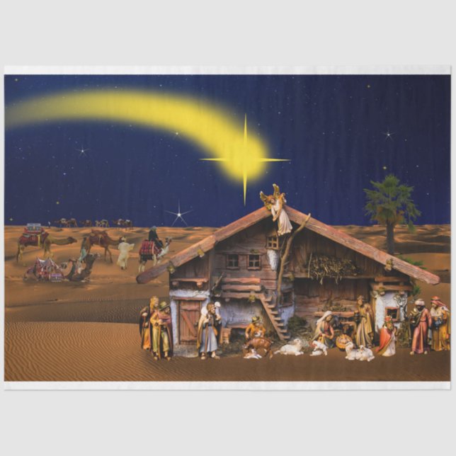 Navidades Natividad Manger 2 Papel de tono de desu (Anverso)
