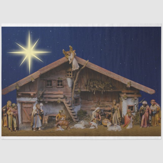Navidades Natividad Manger 3 Papel de tono de desu (Anverso)
