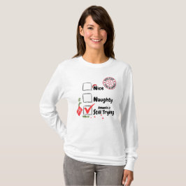 Navidades Naughty Todavía Intenta Camiseta
