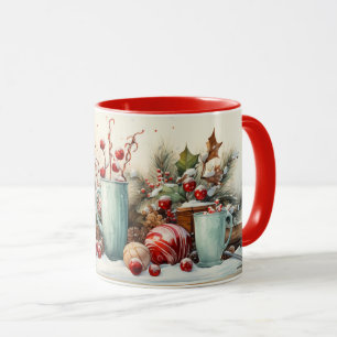 Navidades Navidad, escena de Yule por taza de café
