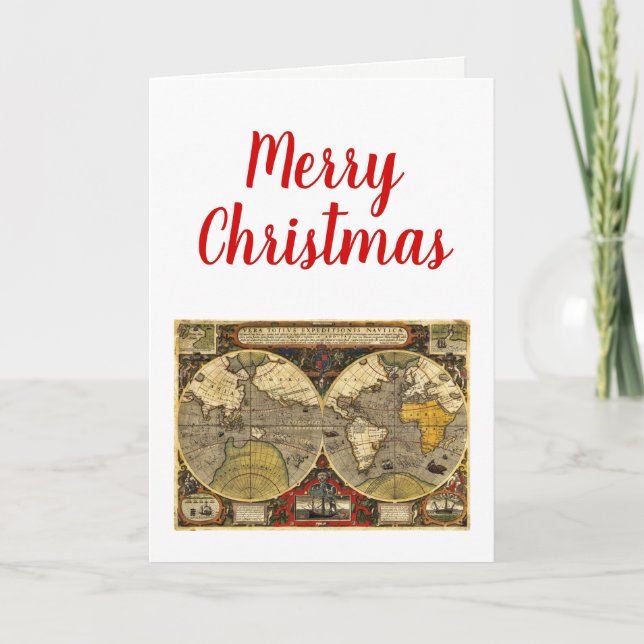 Navidades Navidad Mapa mundial de antigüedades #2  (Anverso)