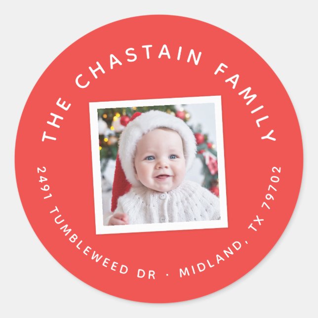 Navidades Navidades de fotografía Pegatina de la d (Anverso)