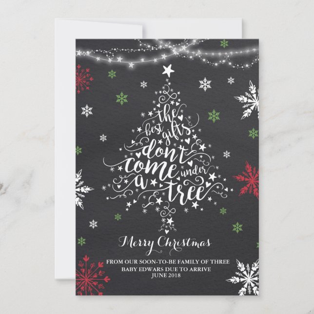 Navidades Navidades de Invitación de embarazo bebé (Anverso)