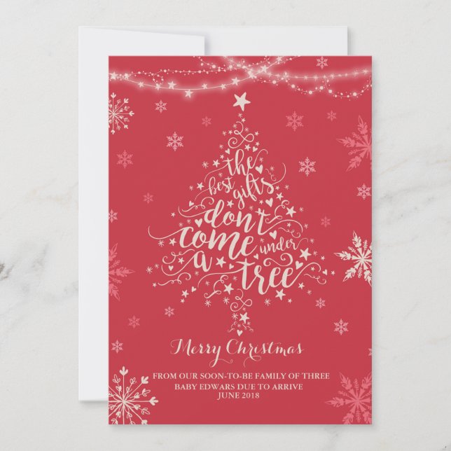 Navidades Navidades de Invitación de embarazo bebé (Anverso)