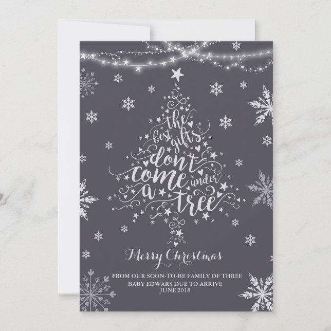 Navidades Navidades de Invitación de embarazo bebé (Anverso)