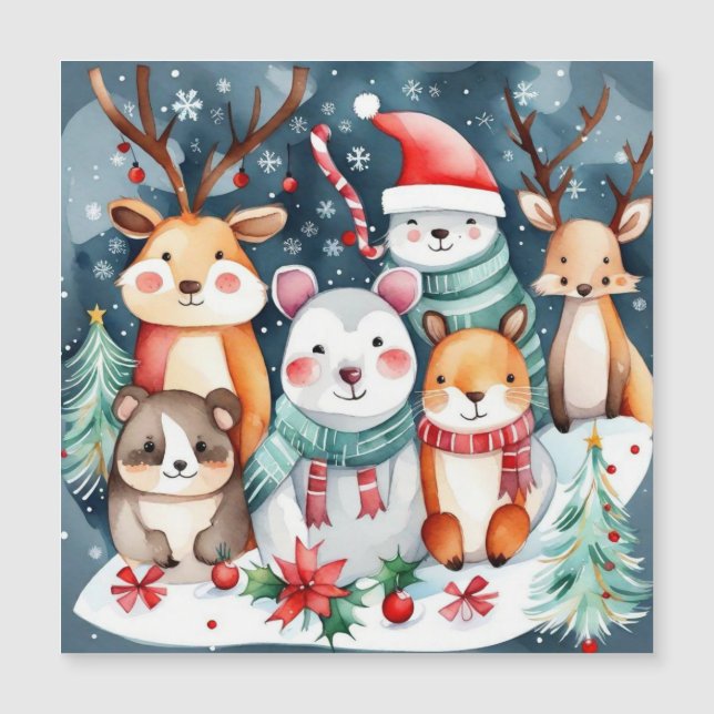 Navidades Navidades temáticos lindos animales (Anverso)