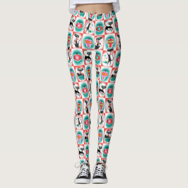 Navidades negros Gatos Navidades Leggings