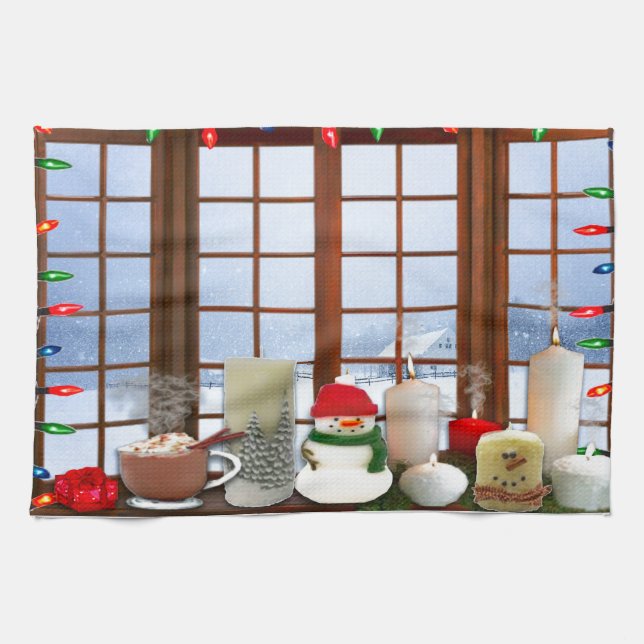 Navidades nevados toallas de cocina (Horizontal)