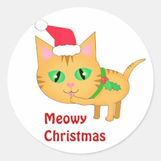 Navidades Nieve Chicas Con Pegatinas Gatos