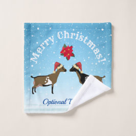 Navidades nigerianos de cabras lecheras en la niev