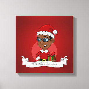 Navidades niño personalizado lienzo estampado