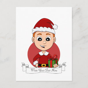 Navidades niño personalizado tarjeta postal de vac