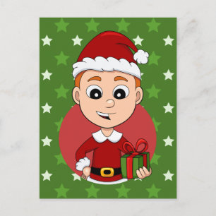 Navidades niño personalizado tarjeta postal de vac