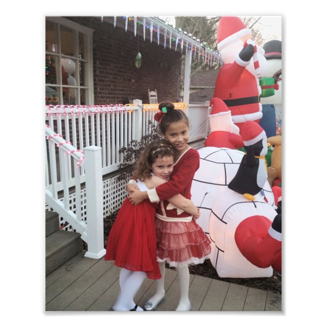 Navidades Niños Personalizar Plantilla 8 x 10 Foto (Frente)