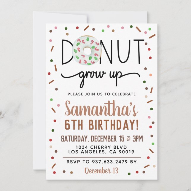 Navidades No Creen Invitación De Cumpleaños (Anverso)