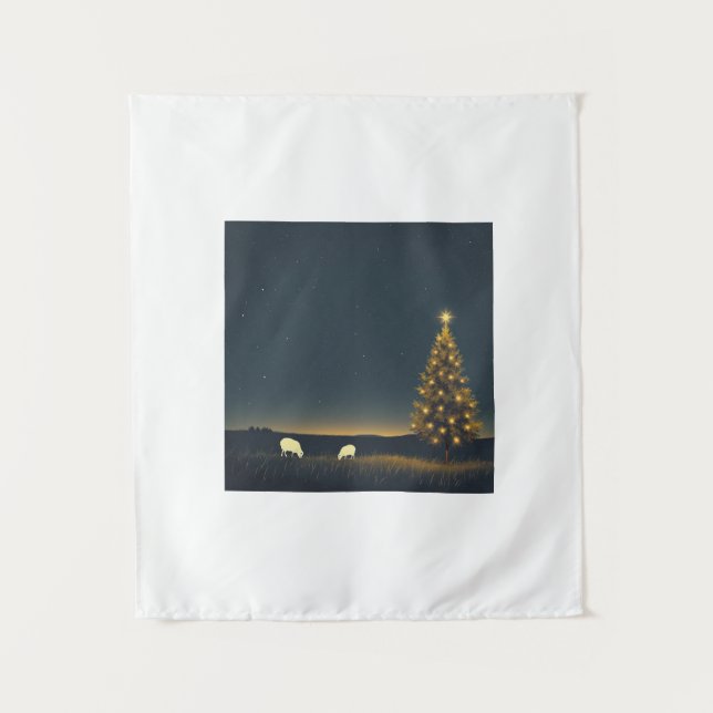 navidades noche invierno Tapiz (Anverso)