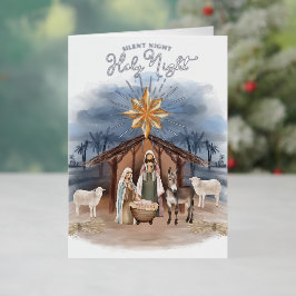 Navidades nocturnos silenciosos Natividad acuarela