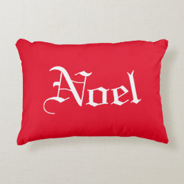 Navidades "Noel" rojo y blanco bonito almohada ace